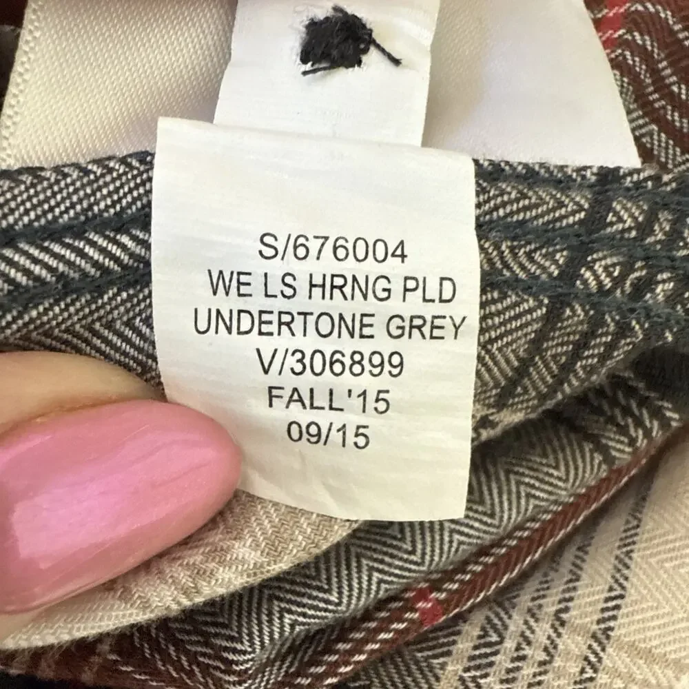 Banana Republic Men’s M Tailored‎ Slim Fit Herringbone Undertone Grey Button Up